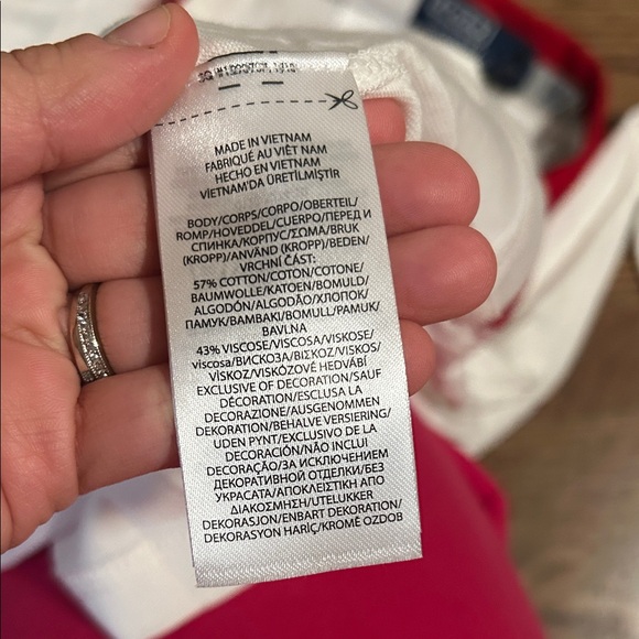 Polo by Ralph Lauren Red and White USA Women's Jersey - Picture 4 of 5